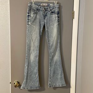 BKE Stella light acid wash low rise bootcut jeans 26 x 33.5